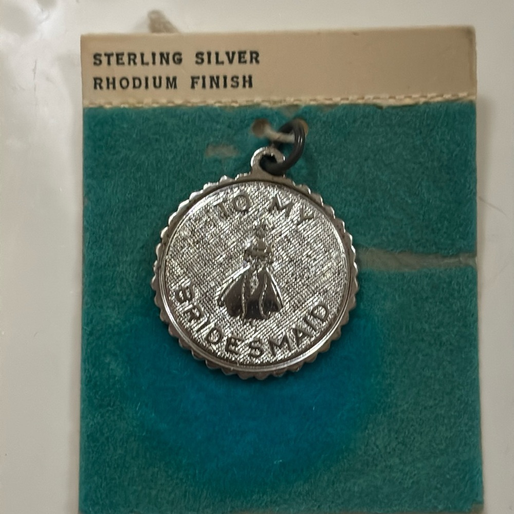 Sterling Silver To My Bridesmaid Charm/Pendant